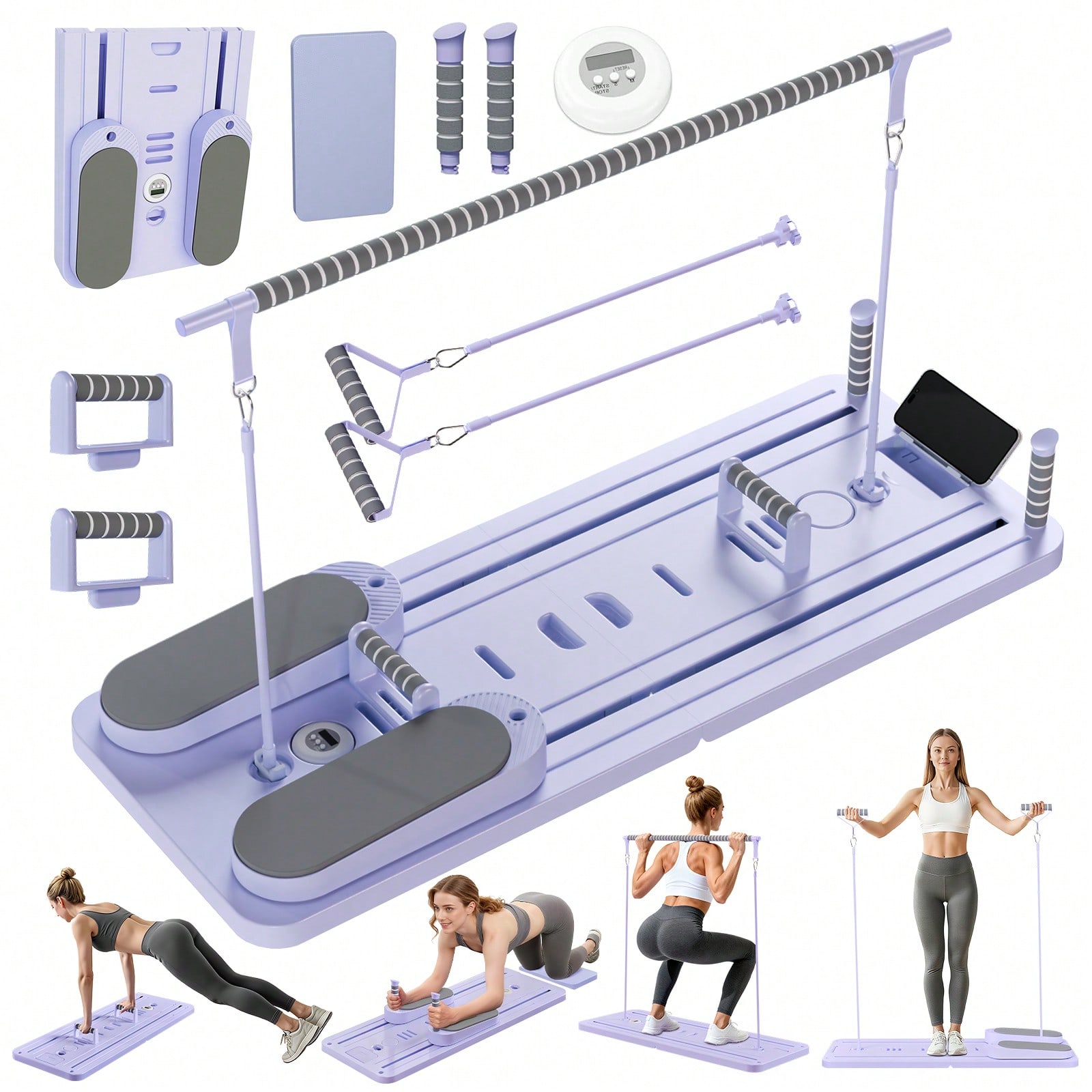 Pilates & Yoga Wohlfühlen Forchheim - جهاز بيلاتس ريفورمر مع قضيب، لوح