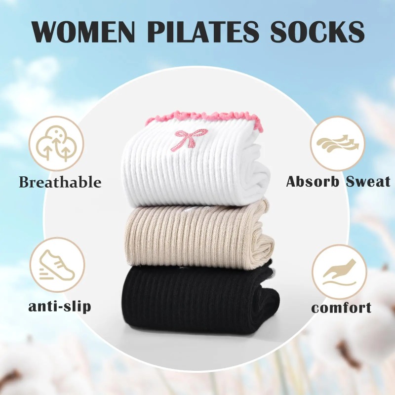 Pilates & Yoga Wohlfühlen Forchheim - جوارب يوغا احترافية، مصنوعة من القطن