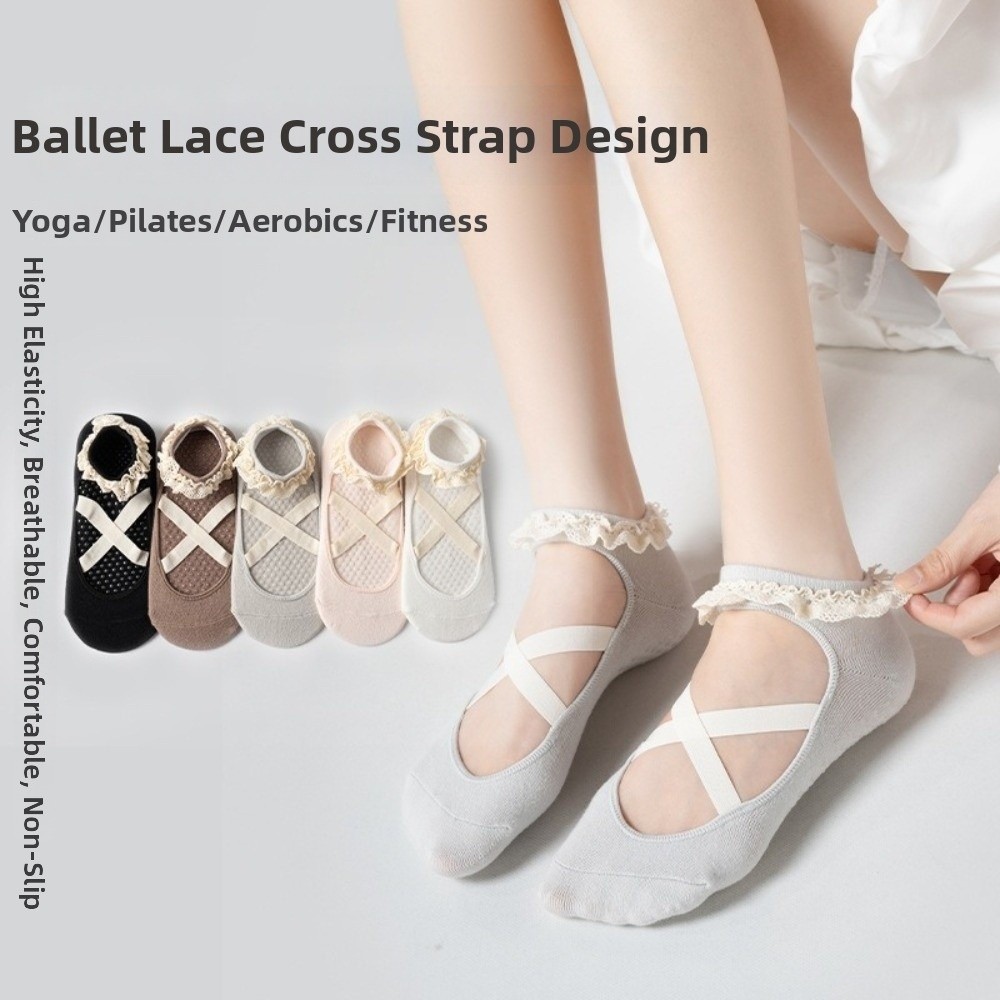 جوارب يوغا غير قابلة للانزلاق  - مراجعة Pilates Ankle Strap وسعره