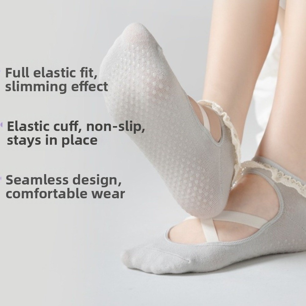 جوارب يوغا غير قابلة للانزلاق  - مراجعة Pilates Ankle Strap وسعره