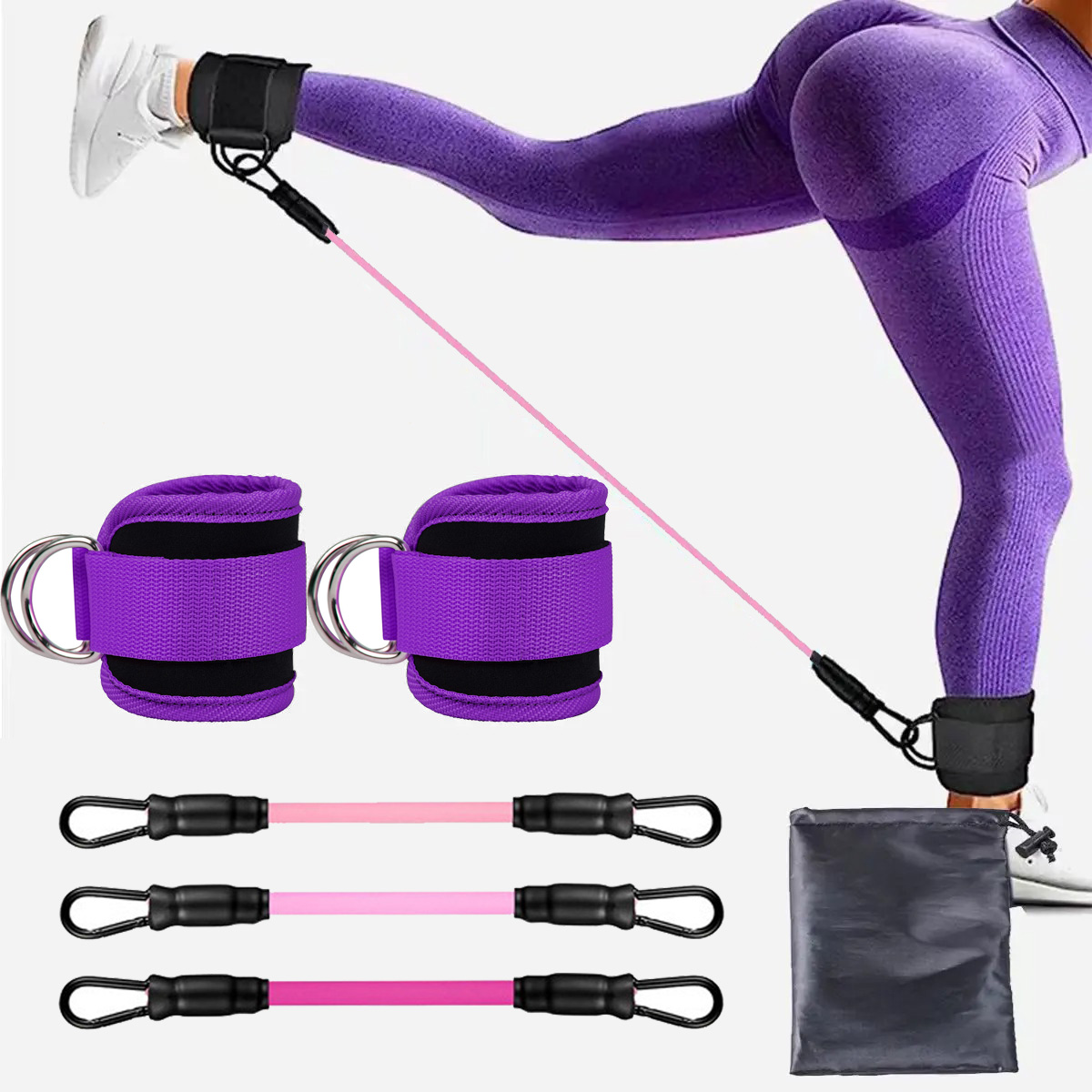 أربطة مقاومة مع أحزمة الكاحل ، - مراجعة Pilates Ankle Strap وسعره