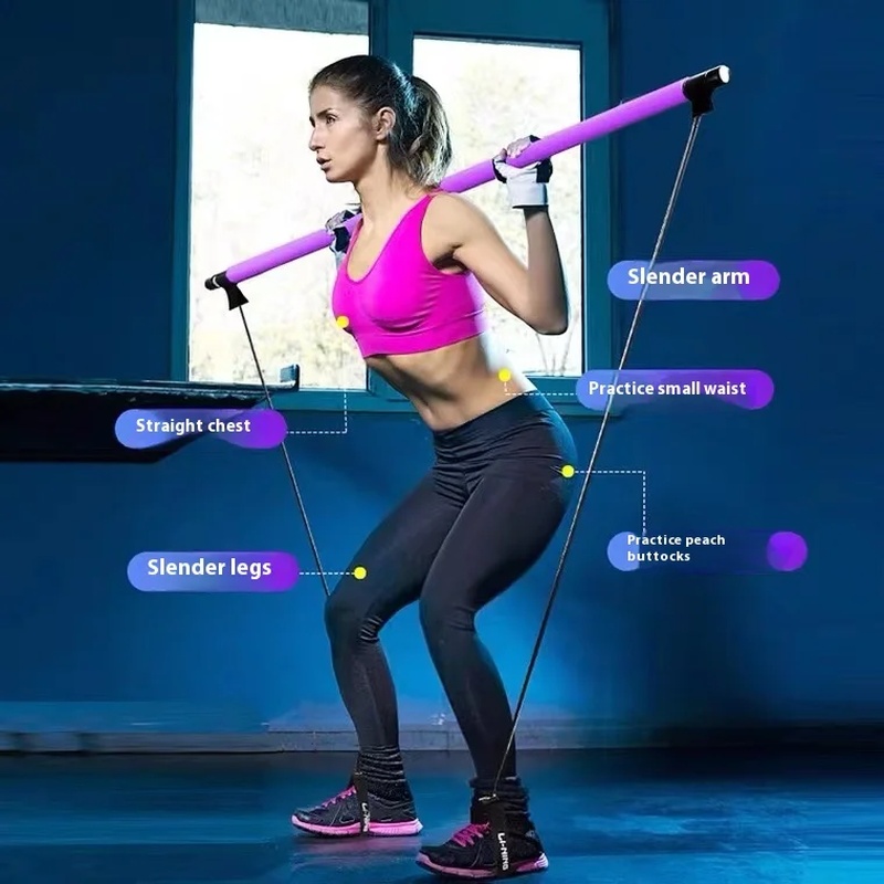 عصا البيلاتس - قضيب لياقة قابل - مراجعة Pilates Yoga Ring Exercises وسعره